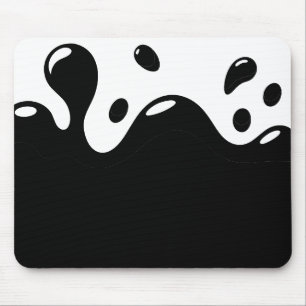 Tapis De Souris Panier de souris blanc et noir