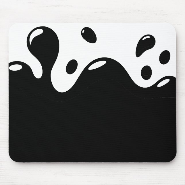 Tapis De Souris Panier de souris blanc et noir (Devant)