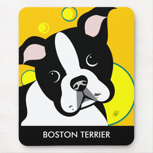Tapis De Souris Panier de souris Boston Terrier Lover (Devant)