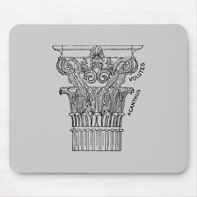 Tapis De Souris Panier de souris de colonne grecque (Devant)