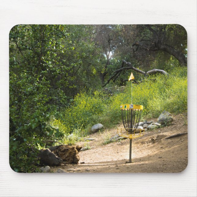 Tapis De Souris Panier de souris de golf sur disque (Devant)