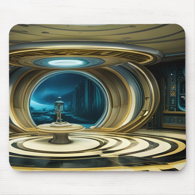 Tapis De Souris Panier de souris de vaisseau spatial Alien (Devant)