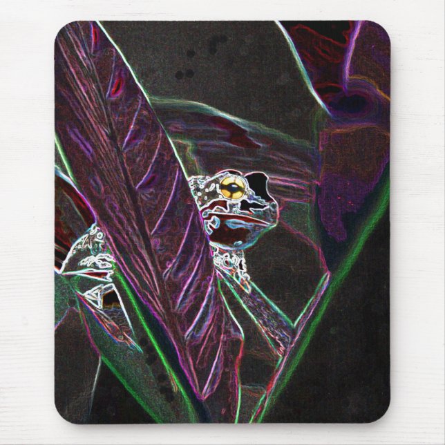 Tapis De Souris Panier de souris d'ordinateur Neon Froggy (Devant)