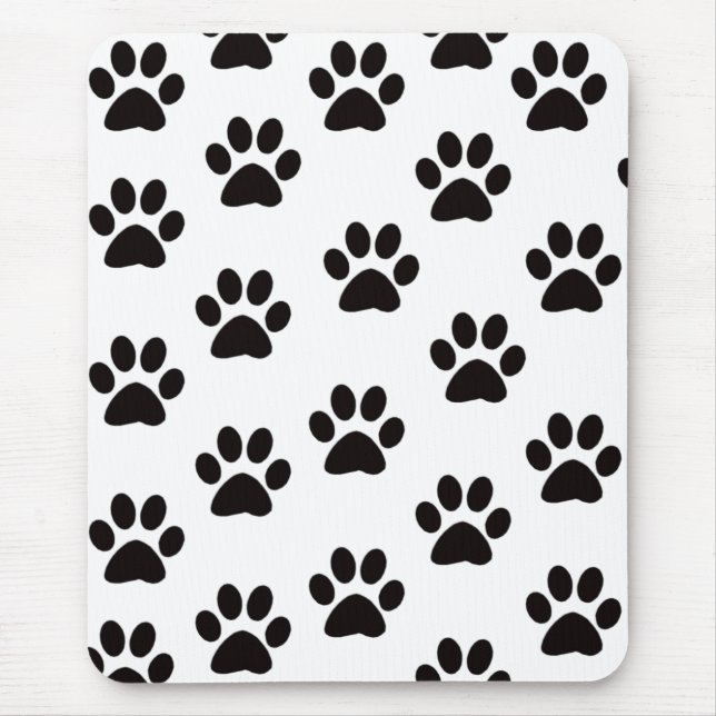 Tapis De Souris Panier de souris Empreintes de pattes de chat (Devant)