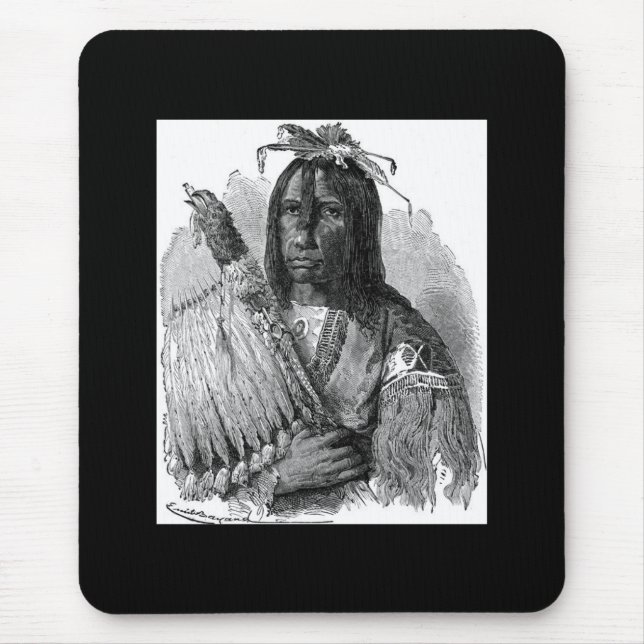 Tapis De Souris Panier de souris en chef indien (Devant)