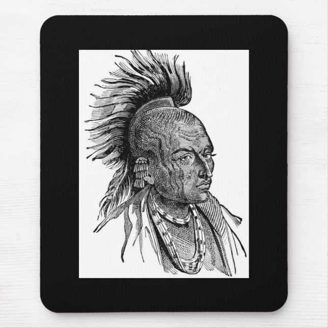 Tapis De Souris Panier de souris en chef indien (Devant)