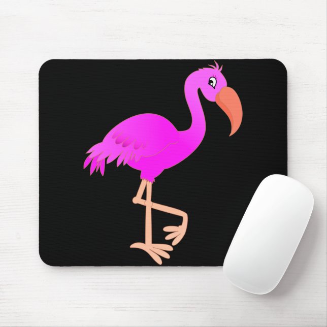 Tapis De Souris Panier de souris Flamant rose rose - Couleurs ou t (Avec souris)