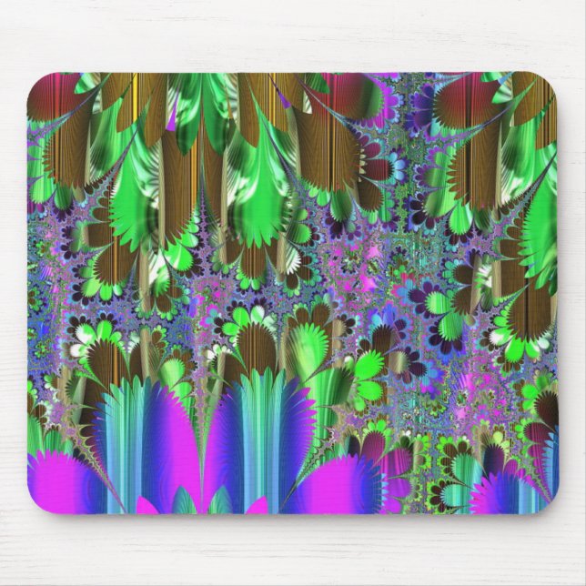 Tapis De Souris Panier de souris frigorifique violet et vert (Devant)