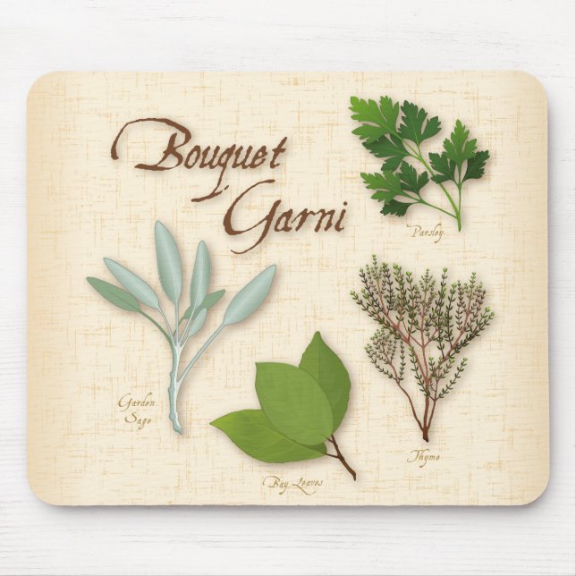 Tapis De Souris Panier de souris Herb Bouquet (Devant)