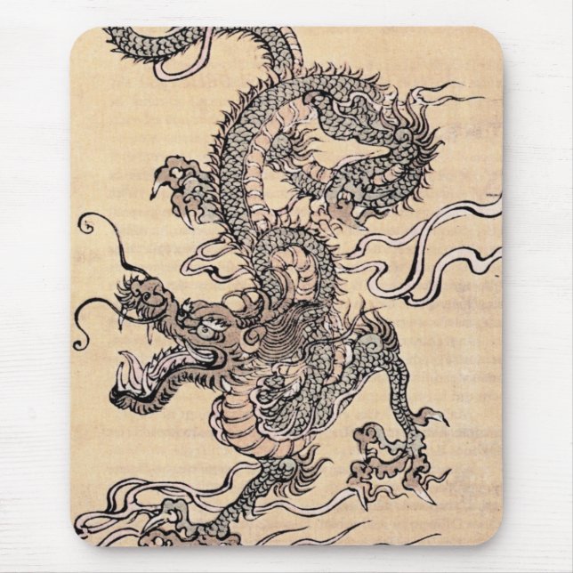 Tapis De Souris Panier de souris japonais Dragon (Devant)