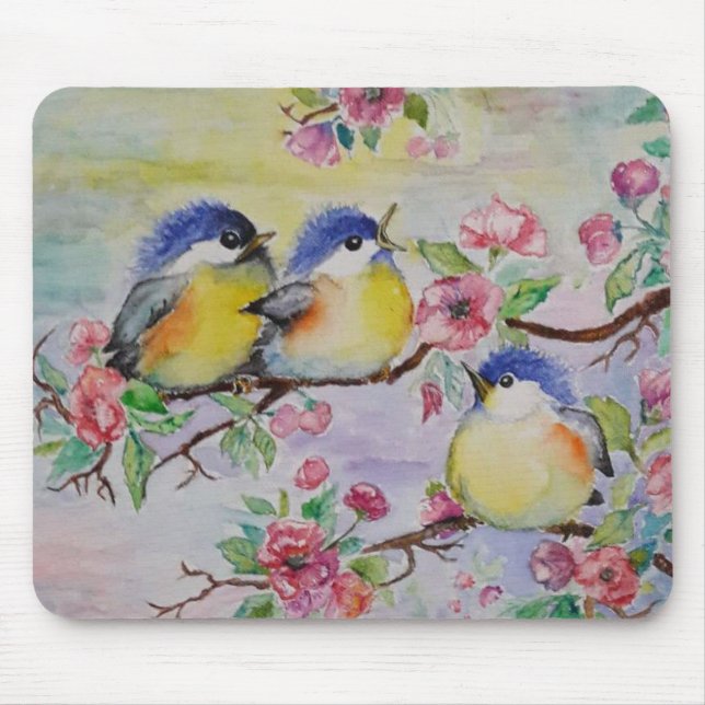 Tapis De Souris Panier de souris Little Sparrows (Devant)