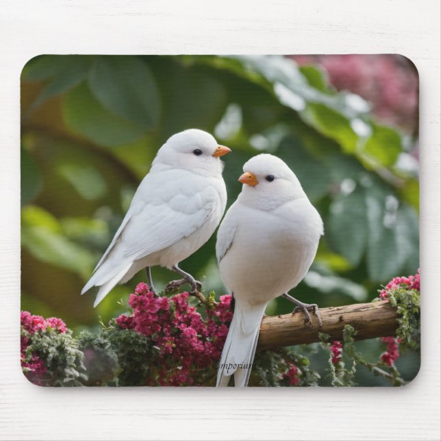 Tapis De Souris Panier de souris Lovebirds doux (Devant)