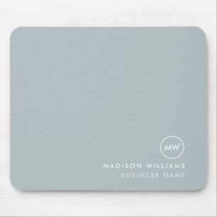 Tapis De Souris Panier de souris monogramme personnalisé minimal