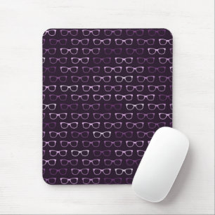 Tapis De Souris Panier de souris Motif pour lunettes HIpster viole