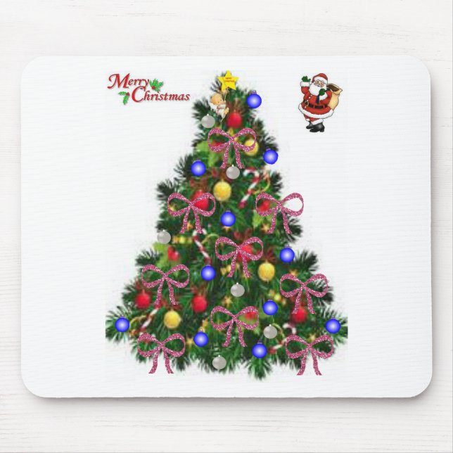 Tapis De Souris Panier de souris père Noël (Devant)