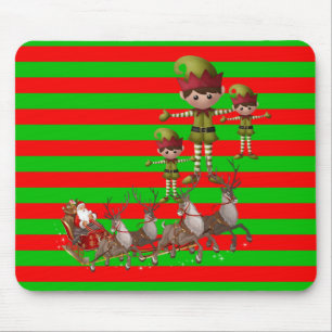 Tapis De Souris Panier de souris père Noël