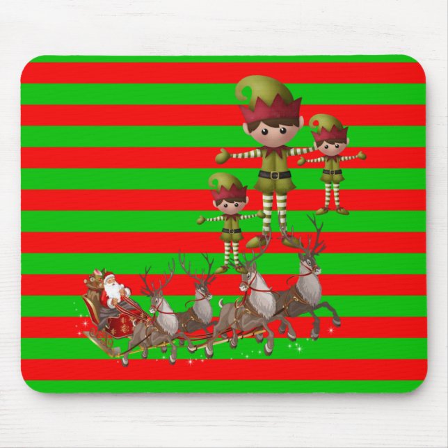 Tapis De Souris Panier de souris père Noël (Devant)