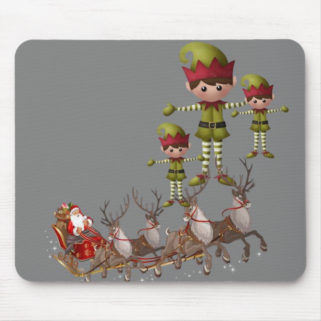 Tapis De Souris Panier de souris père Noël (Devant)