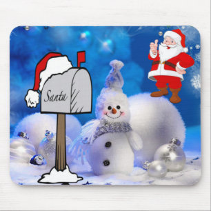 Tapis De Souris Panier de souris père Noël
