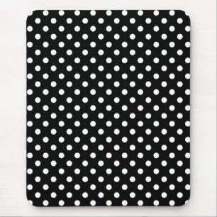 Tapis De Souris Panier de souris Pois noir et blanc