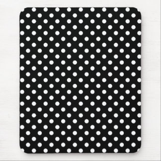 Tapis De Souris Panier de souris Pois noir et blanc