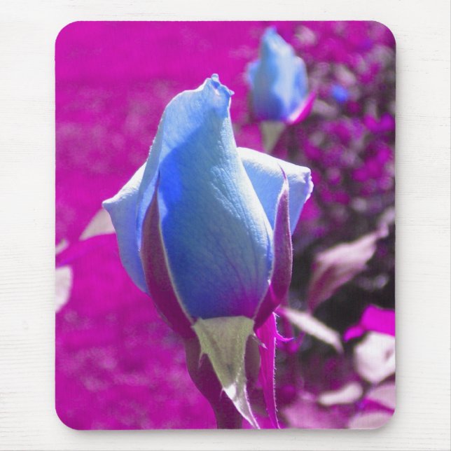 Tapis De Souris Panier de souris Rose bleu (Devant)