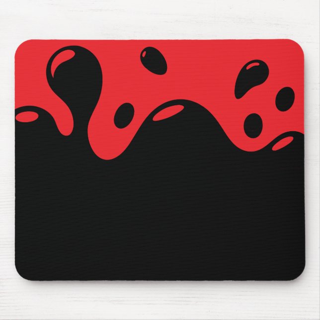 Tapis De Souris Panier de souris rouge et noir (Devant)