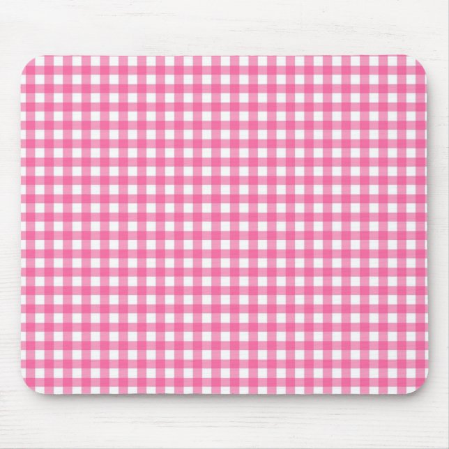 Tapis De Souris Panier En vichy rose (Devant)