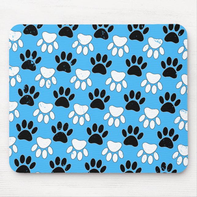 Tapis De Souris Paniers Noirs Et Blancs Perdus Sur Arrière - plan  (Devant)