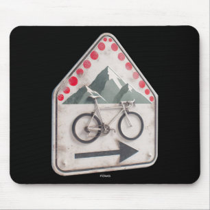 Tapis De Souris Panneau cycliste - Collectez des points de montée