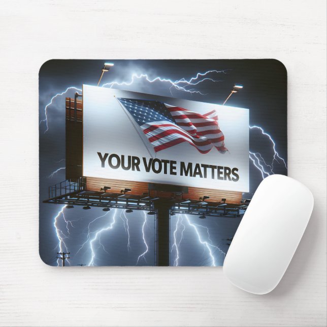Tapis De Souris Panneau d'affichage Votre Vote Compte (Avec souris)