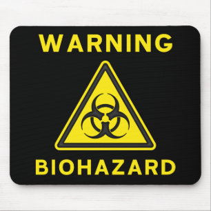 Tapis De Souris Panneau d'avertissement de Biohazard Mousepad