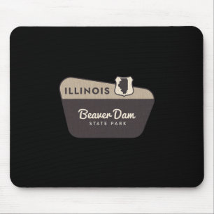 Tapis De Souris Panneau de bienvenue au Beaver Dam State Park Illi