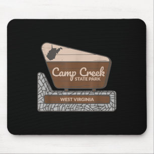 Tapis De Souris Panneau de bienvenue du parc d'État de Camp Creek