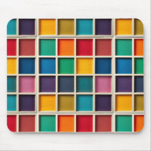 Tapis De Souris Panneau de grille géométrique coloré