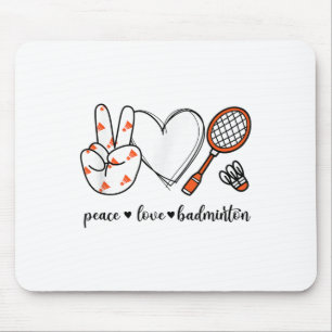 Tapis De Souris Panneau de Paix Badminton Golfing de Paix Main Bad