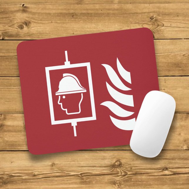 Tapis De Souris Panneau de sécurité de l'ascenseur des pompiers (Créateur téléchargé)