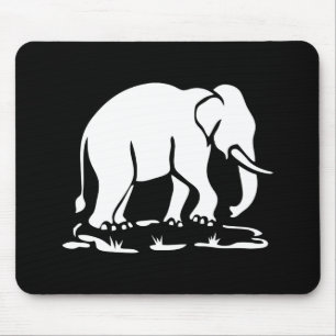Tapis De Souris Panneau de trekking des éléphants asiatiques devan
