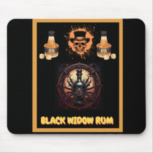 Tapis De Souris Panneau publicitaire métallique pour rhum noir veu