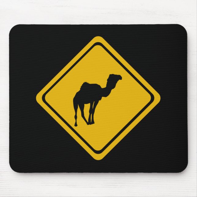 Tapis De Souris panneau routier de chameau (Devant)