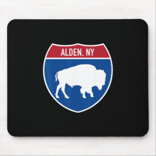 Tapis De Souris Panneau routier interstate à Alden New York Buffal