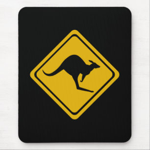 Tapis De Souris panneau routier kangourou