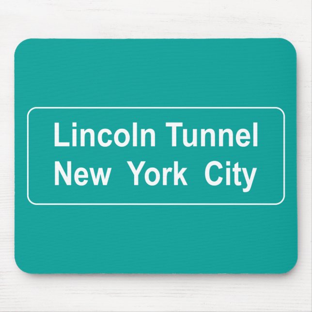 Tapis De Souris Panneau routier Lincoln Tunnel (Devant)