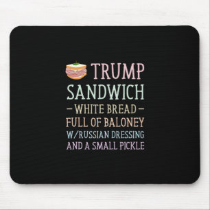 Tapis De Souris Panneau sandwich anti Trump drôle