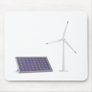 Tapis De Souris Panneau solaire et turbine de vent