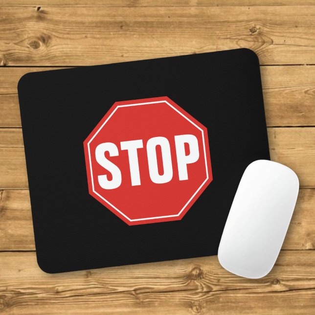 Tapis De Souris Panneau STOP (Créateur téléchargé)