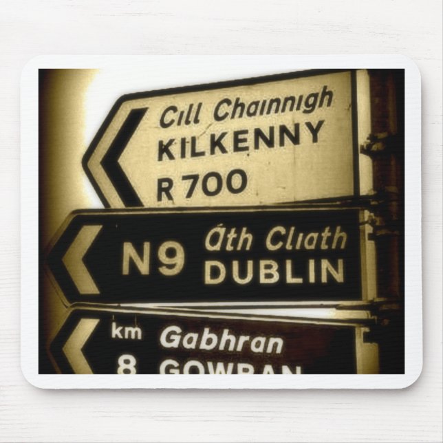 Tapis De Souris Panneaux routiers d'Irlande (Devant)