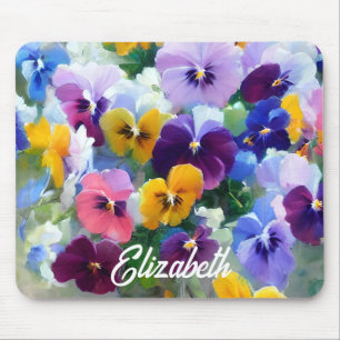 Tapis De Souris Pansies colorées