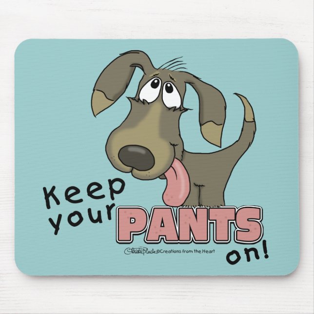Tapis De Souris Pantalon de garde-chien (Devant)