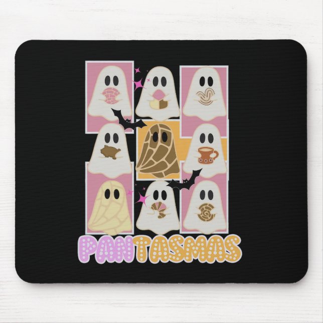 Tapis De Souris Pantasmas Pan Dulce Ghost Espagnol Mexicain Hallow (Devant)